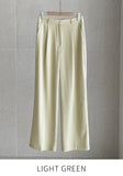 Hwie Pin Tuck Wide Straight Slacks