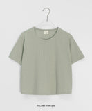 [BAONHAUS] Hyeongo Ribbed Crop Short Sleeve Tee