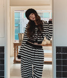 Pierre Stripe Set-Up String Pants