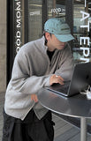 Cashlike full knit zip-up