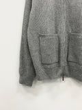 Coma collar knit zip-up