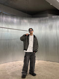 Stripe Over Hood Knit Zip-Up