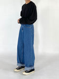 Wide fit real wide denim jeans