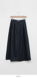 Lovey pin tuck cotton banding long skirt