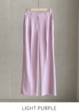 Hwie Pin Tuck Wide Straight Slacks