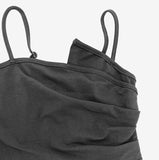 pesh string bolero + shirring sleeveless + shorts set