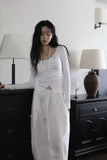 Bibi halter shirring tee