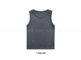 STUD RIBBED SLEEVELESS