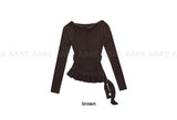 FRILL DROP OFF-SHOULDER TOP