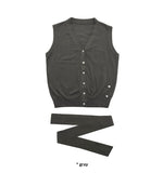 [SET] 2-WAY BUTTON VEST/SCARF