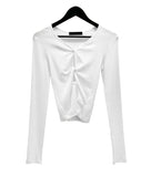 T-Din Twisted V-Neck Tee