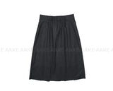 CUT-OFF PLEATS MIDI SKIRT