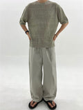 Folded Line Cotton Pants