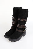 Wetin Strap Suede Long Boots