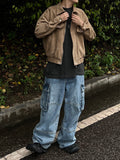 Simple Mood Suede Zip-Up Jacket