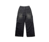 Muscle Cargo Denim Wide Pants