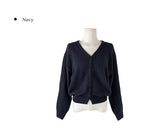 Jaenun Wool V-Neck Loose Knit Cardigan