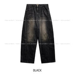 Kench incisional balloon denim pants