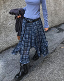 FRILL WAVE CHECK SKIRT