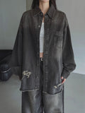Damage relief over washing denim shirt