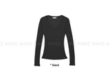 SHEER V-NECK LONGSLEEVE