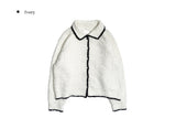 Tuen Color Matching Line Collar Knit Cardigan