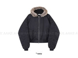 (6oz) FUR HOOD PADDED JUMPER