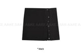 (WOOL) LAYERED BUTTON MINI SKIRT