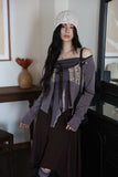 Antique Aru Off-Shoulder Cardigan