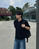 Three linen collar knit