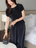 Mier Pleated T-Blouse
