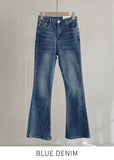 Chevind Washing Bootcut Denim Pants