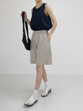 Seed Cotton Banding Bermuda Pants