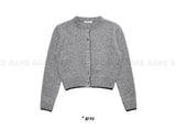(WOOL) TWO-TONE LAYER CARDIGAN