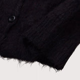 Cropped Bronzed Angora Cardigan