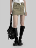 Studded Cotton Skirt