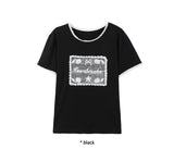 ROSE LACE HALF T