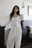 Bibi halter shirring tee