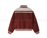 (Lining quilting) WINTER BLOCK VARSITY JUMPER