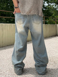 Kuje Tin Washing Light Blue Wide Denim