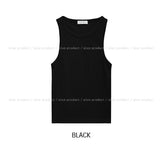 [U-BASIC] Pudding incision round ribbed sleeveless