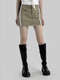 Studded Cotton Skirt