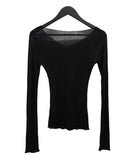See-through handwarmer boatneck tee