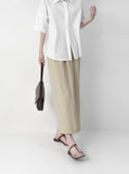 Peak Linen Banding Skirt