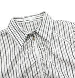 STRIPE SHIRRING ZIP-UP SH