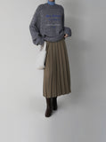 Lauren Lettering Embroidery Knit