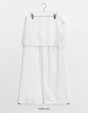 [BAONHAUS] Lab Banding Cotton Wrap Skirt Pants