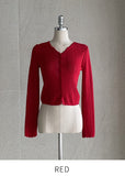 Aaron V-neck Punching Knit Cardigan