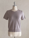 Marid Round Short Sleeve Knit Cardigan Set