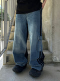 Reverse Cargo Denim Pants (denim&nylon)